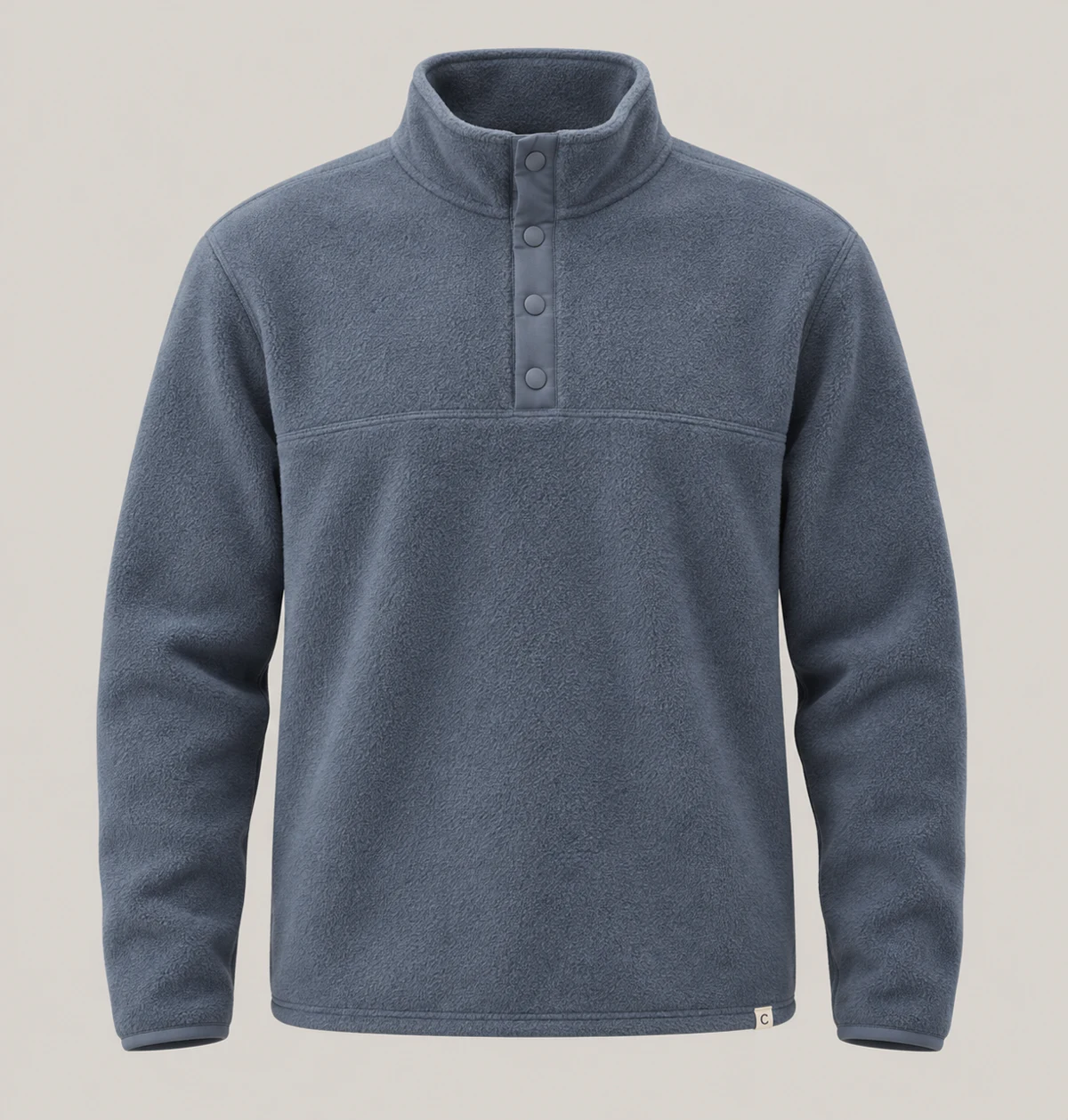 Creekside Snap Fleece in Slate, front view