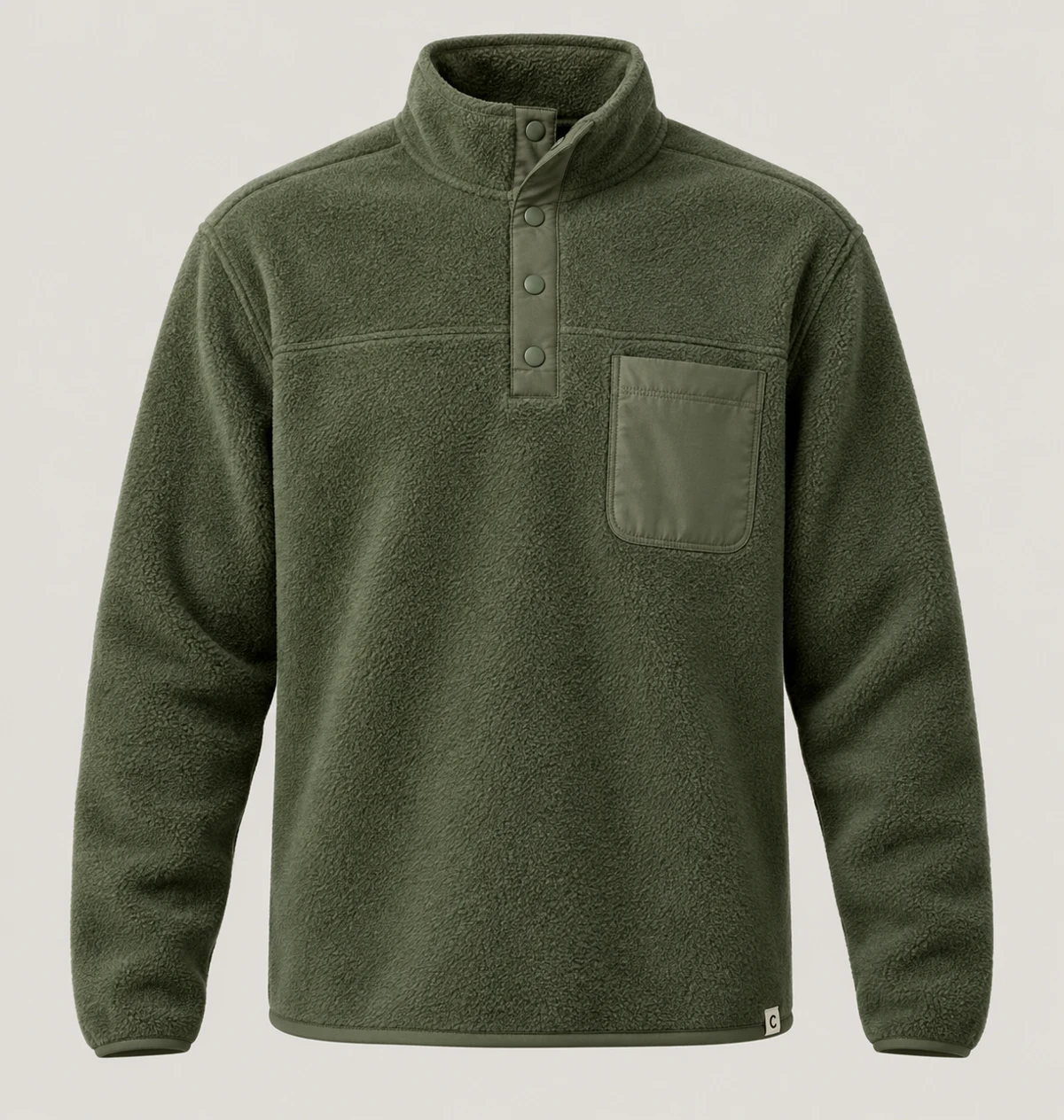 Fernwood Snap Pullover in Fern, front view