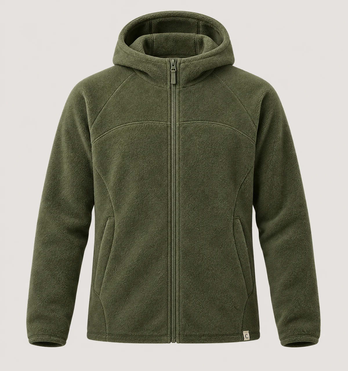 Mossbank Hooded Jacket in Fern, front view
