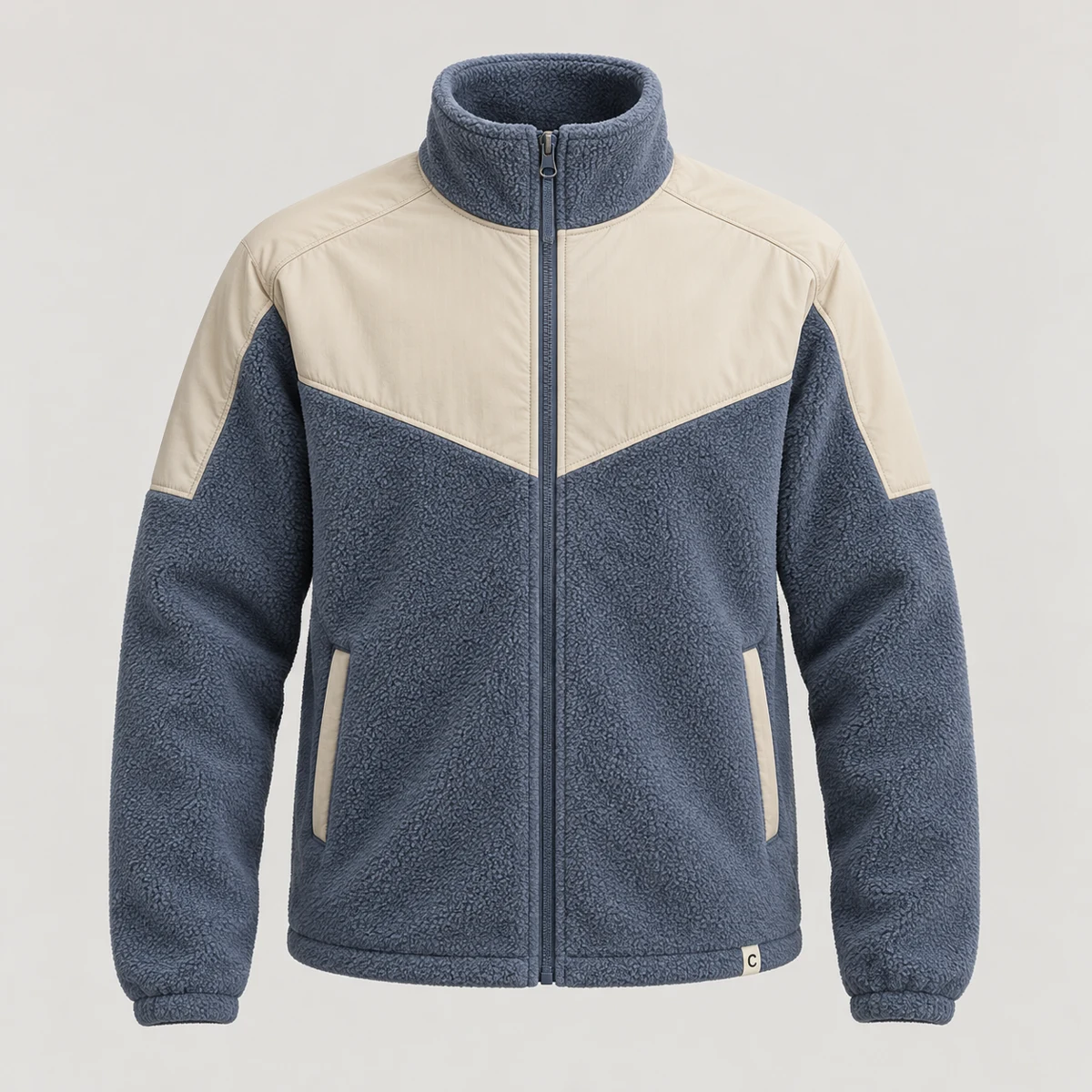 Ridgelight Panel Jacket in Slate–Oat, front view
